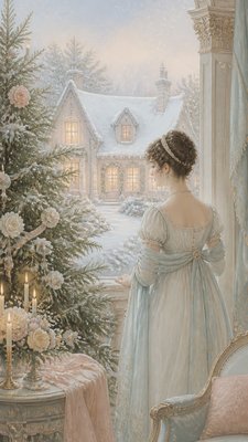 Regencycore Aesthetic Christmas card example