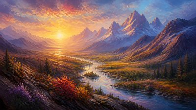 Digital Painting Art Style desktop wallpaper example