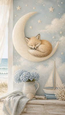 Coastal Grandmother Aesthetic baby announcement example