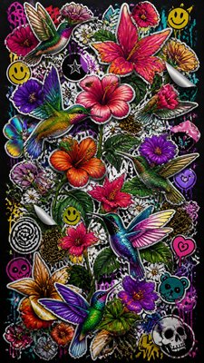 Sticker Bomb Street Art Style phone case design example
