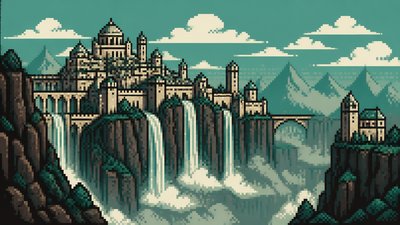 8-Bit Pixel Art Style concept art example