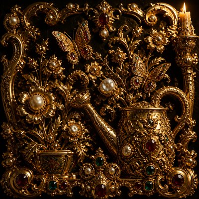 Baroque Jewelry Style coloring page example