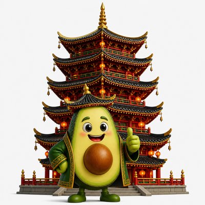 Pagoda Architecture Style sticker example