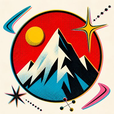 Retro Pop Art Style logo concept example