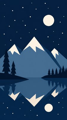 Minimalist Geometric Art phone wallpaper example