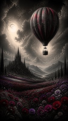 Modern Gothic Art greeting card example
