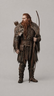 Minimalist Photography Style tabletop character portrait example