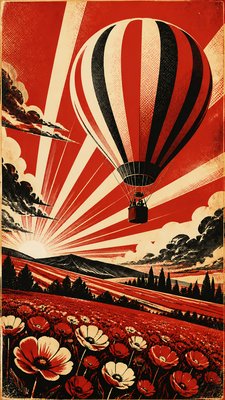 Propaganda Poster Design greeting card example