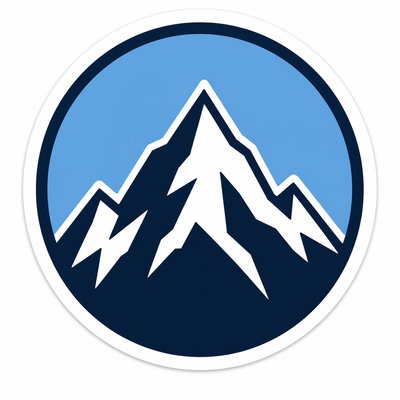Minimalist Sticker Design logo concept example
