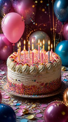 Hyperrealistic Portrait Art Style birthday card example