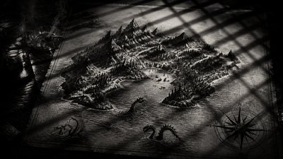 Film Noir Aesthetic fantasy map example