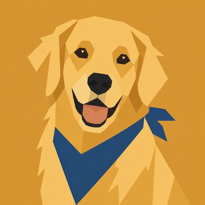 Minimalist Geometric Art pet portrait example