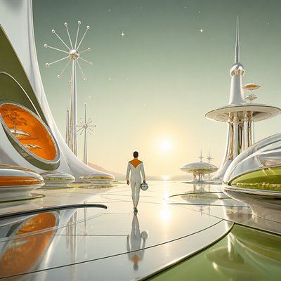 Space Age Aesthetic album cover example