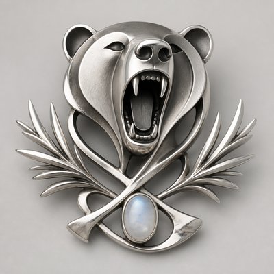 Modernist Silver Jewelry Design t-shirt design example