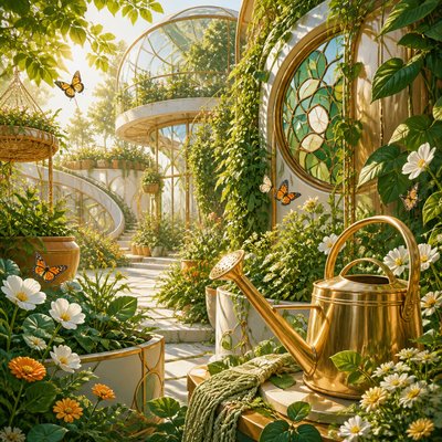 Solarpunk Aesthetic coloring page example