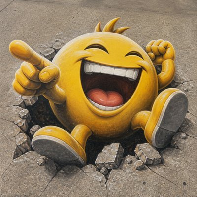 3D Illusion Street Art Style Twitch emote example