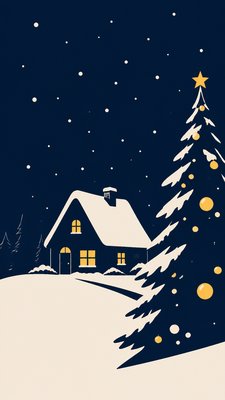 Minimalist Poster Design Christmas card example