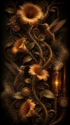 Steampunk Art Style phone case design example