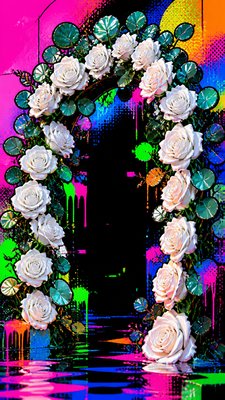 Neo-Pop Art Style wedding invitation example