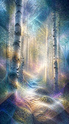 Neural Network Digital Art Style wall art print example