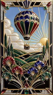 Art Deco Jewelry Design greeting card example
