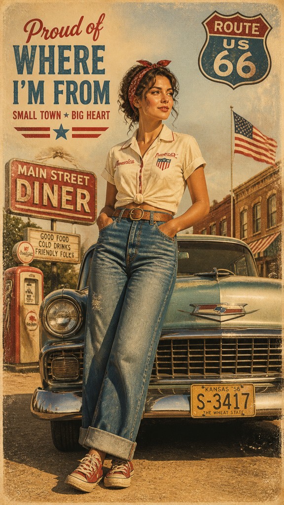 full-length portrait of an elegant figure — Americana Aesthetic