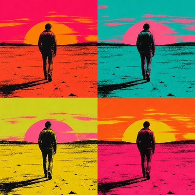 Celebrity Portrait Pop Art Style album cover example