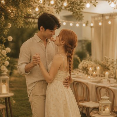 Vanilla Girl Aesthetic couple portrait example