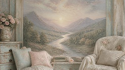 Shabby Chic Interior Design desktop wallpaper example