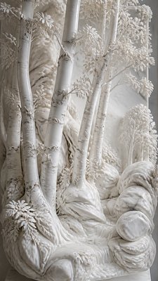 Classical Marble Sculpture Art Style wall art print example