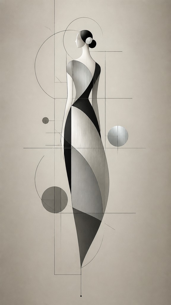 full-length portrait of an elegant figure — Minimalist Jewelry Design