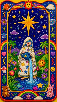 Kidcore Aesthetic tarot card example