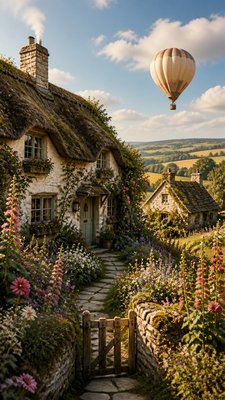 Cottage Vernacular Architecture greeting card example