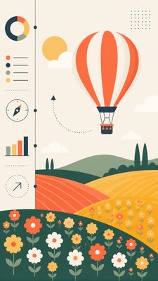 Infographic Poster Design greeting card example