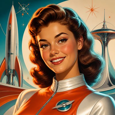 Retro Futurism Sci-Fi Art profile picture example