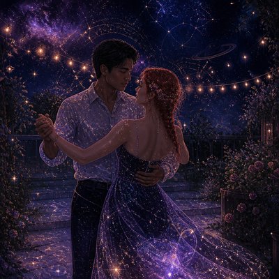 Spacecore Aesthetic couple portrait example