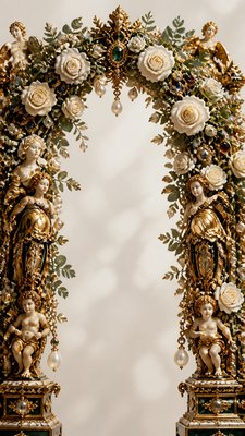 Renaissance Jewelry Design wedding invitation example