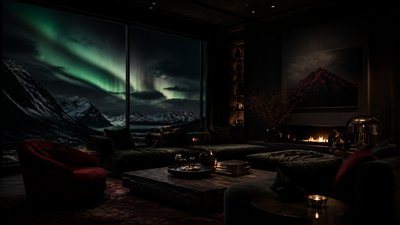 Dark Moody Interior Design banner example