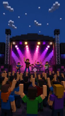 Blocky Art Style flyer example
