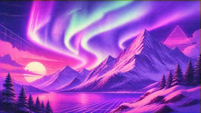 Vaporwave Anime Aesthetic banner example