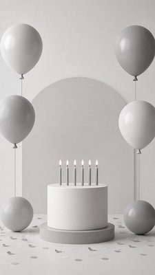 Modern Minimalist Furniture Art birthday card example