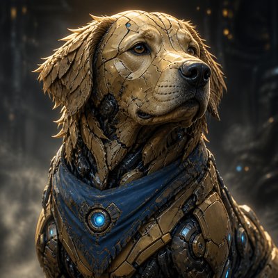 Mecha Sci-Fi Art pet portrait example