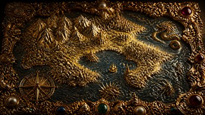 Baroque Jewelry Style fantasy map example
