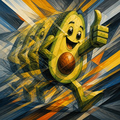 Futurism Art Style sticker example