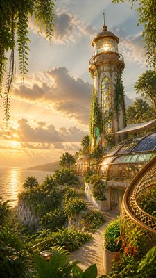Solarpunk Aesthetic poster example