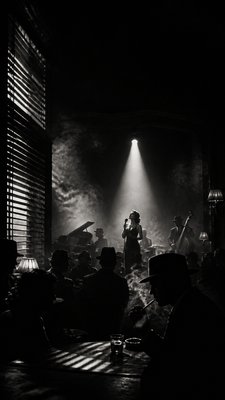 Film Noir Aesthetic flyer example