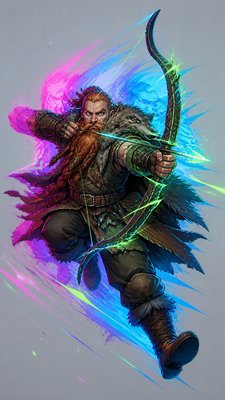 Motion Graphics Digital Art Style tabletop character portrait example