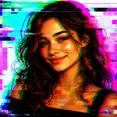 Digital Glitch Modern Art Style profile picture example