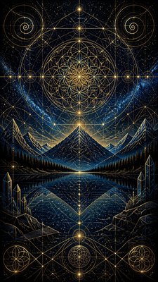 Sacred Geometric Art phone wallpaper example