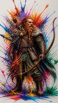 Color Splash tabletop character portrait example